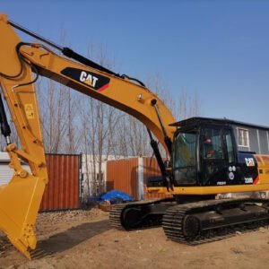 CAT HIXEN excavator working on construction site with durable tracked chassis and hydraulic arm for heavy-duty digging tasks. Perfect for industrial, mining, and excavation projects.