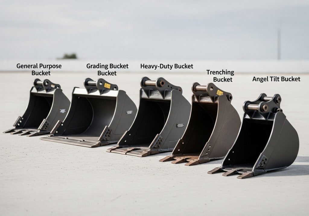 Bucket Size and Type of Mini Excavator