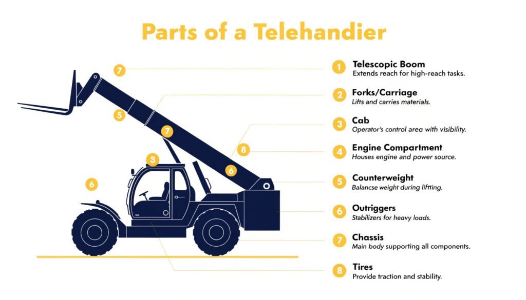 Parts of Telehandler