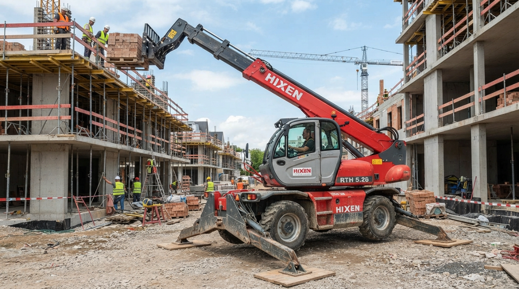 Rotating Telehandler in Action